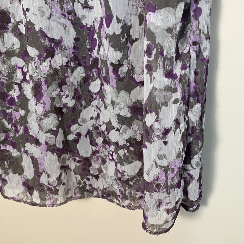 LOFT Dress sheer Sleeveless Floral Print women’s size 10P petites - Picture 7 of 11